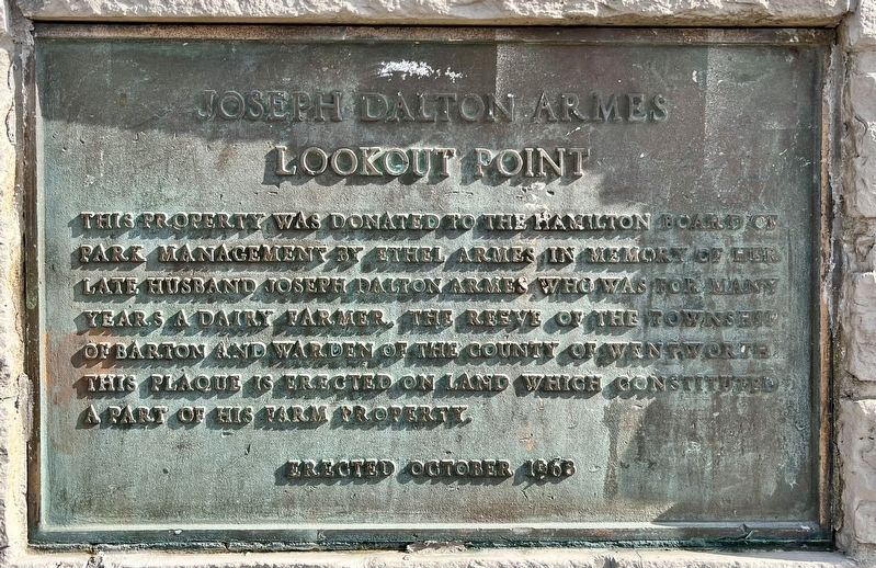 Joseph Dalton Armes Lookout Point Marker image. Click for full size.