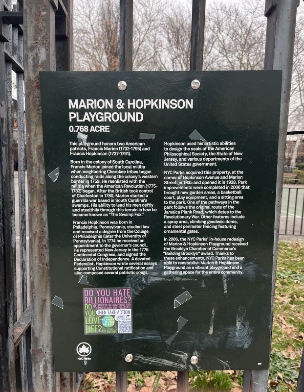 Marion & Hopkinson Playground Marker image. Click for full size.