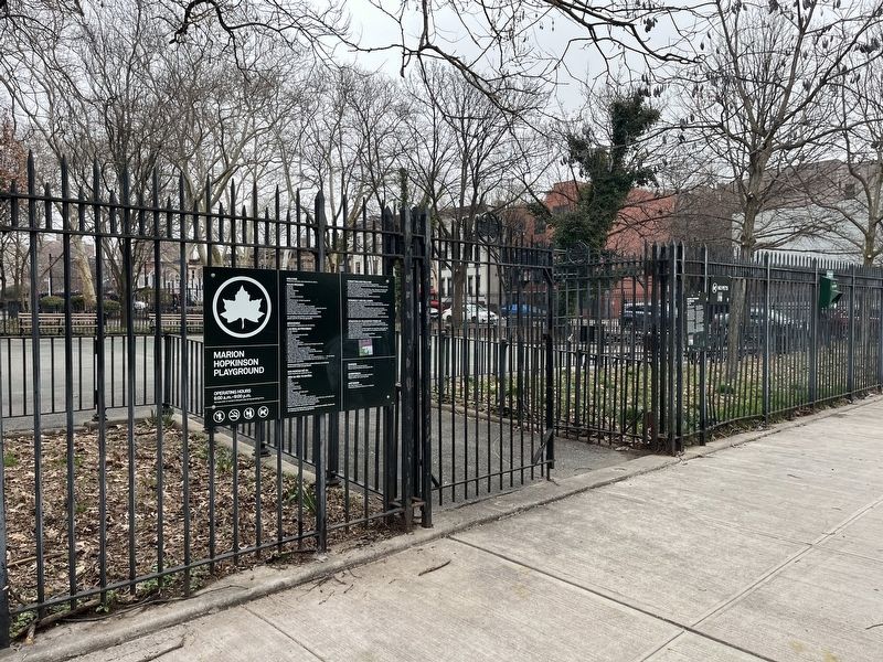 Marion & Hopkinson Playground Marker. Click for full size. Marion & Hopkinson Playground Marker image. Click for full size.