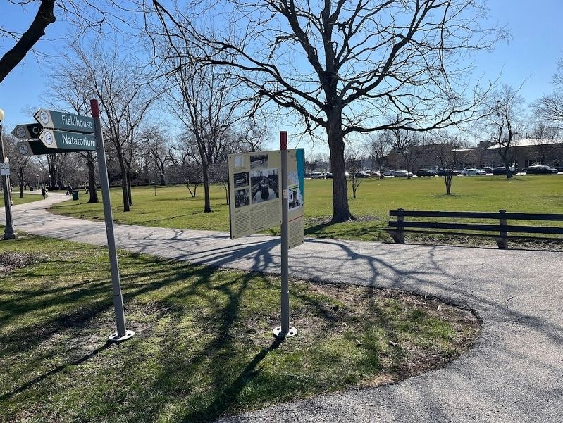 Portage Park Marker. Click for full size. Portage Park Marker image. Click for full size.