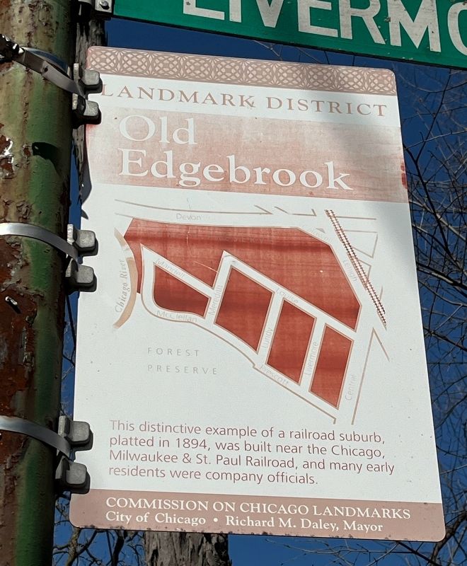 Old Edgebrook Marker image. Click for full size.