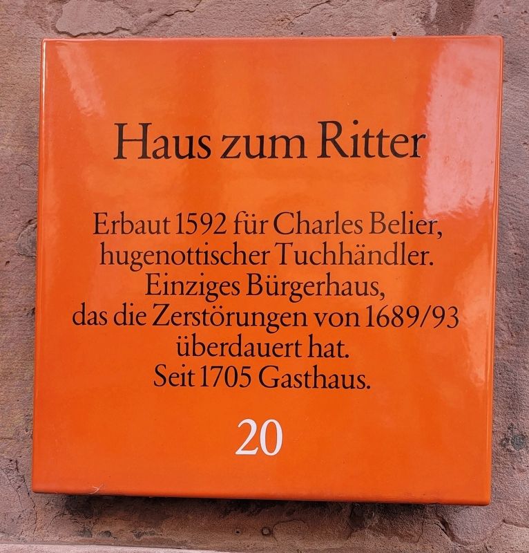 Haus zum Ritter / Knight's House Marker image. Click for full size.