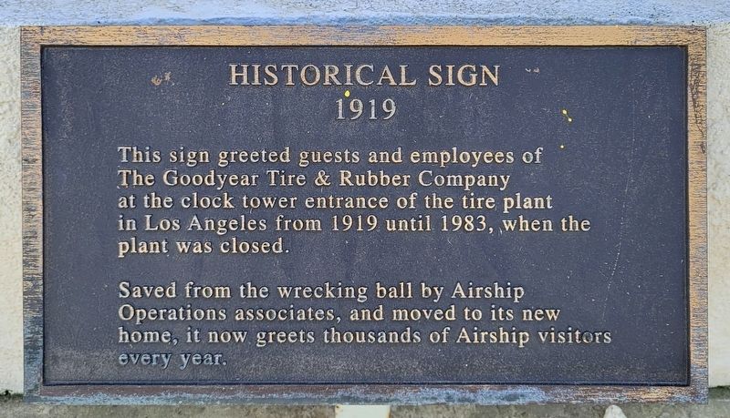 Goodyear Historical Sign Marker image. Click for full size.