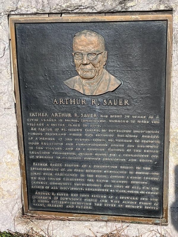 Arthur R. Sauer Marker. Click for full size. Arthur R. Sauer Marker image. Click for full size.