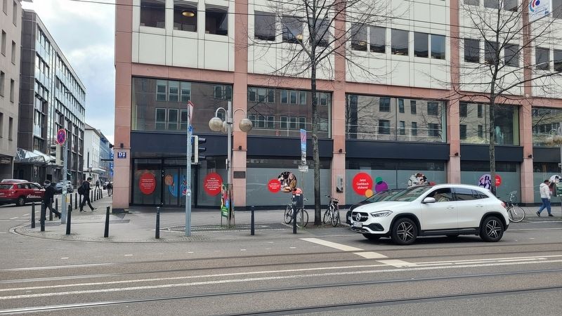 The view of the Harmonie-gesellschaft Marker along the street image. Click for full size.