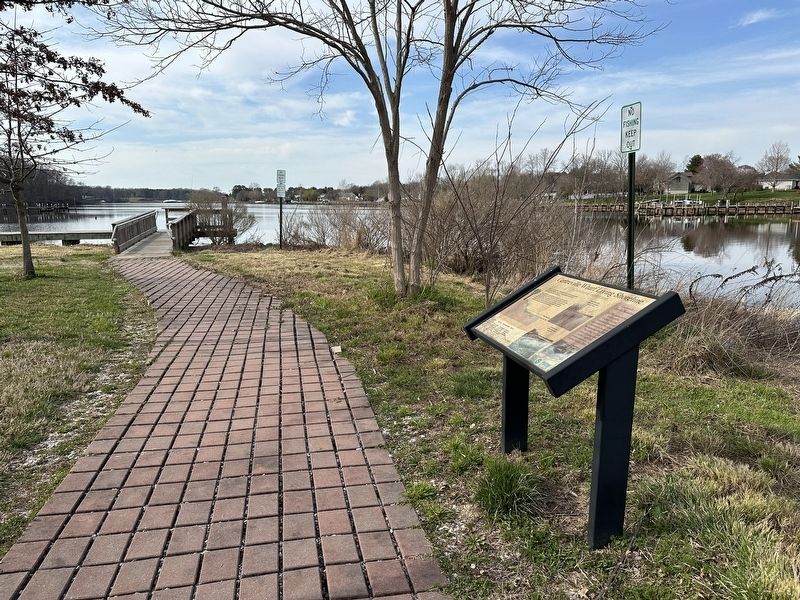 Centreville Wharf Living Shoreline Marker wide view. Click for full size. Centreville Wharf Living Shoreline Marker wide view image. Click for full size.