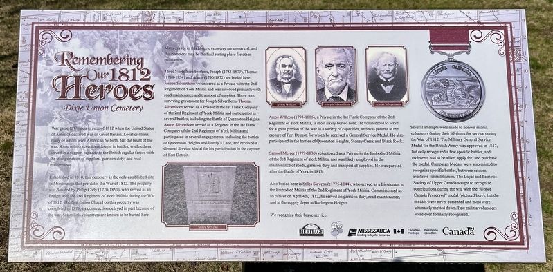 Remembering Our 1812 Heroes Marker image. Click for full size.
