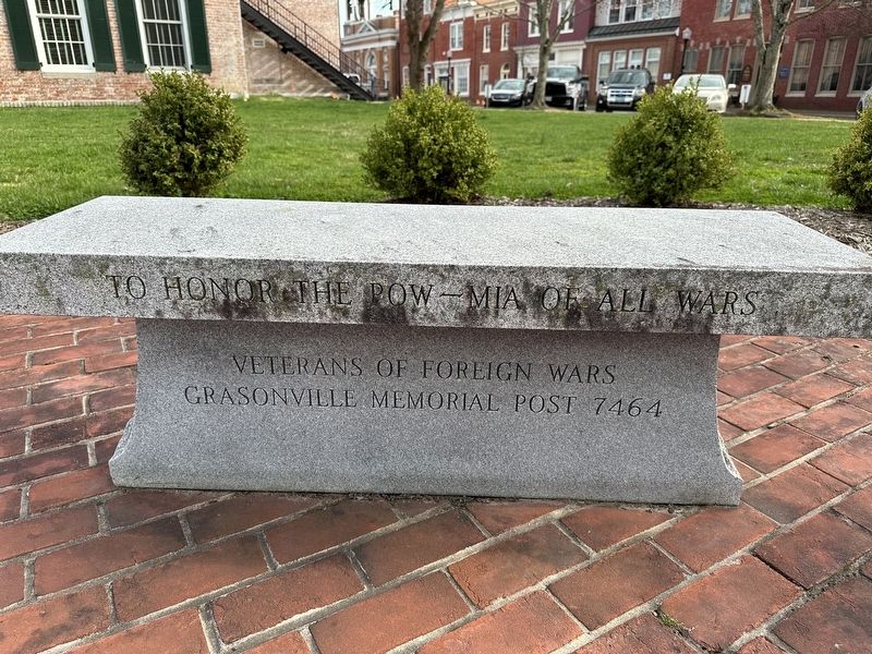 The Lions Club of Centreville POW - MIA Monument Center Right Bench. Click for full size. The Lions Club of Centreville POW - MIA Monument Center Right Bench image. Click for full size.