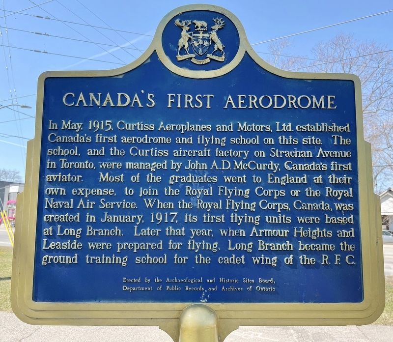 Canadas First Aerodrome Marker image. Click for full size.