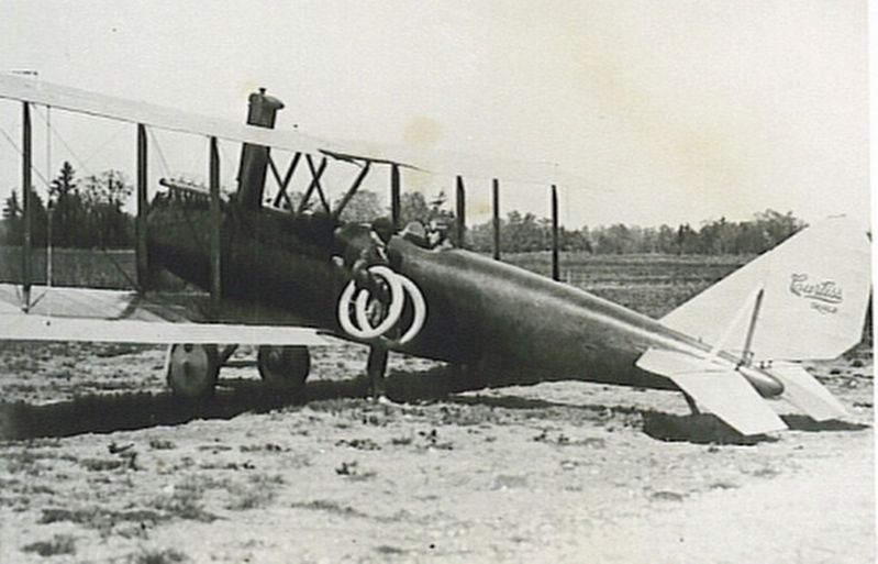 A Curtiss aircraft at the Long Branch Aerodrome image. Click for full size.