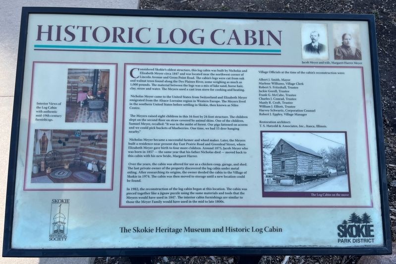 Historic Log Cabin Marker. Click for full size. Historic Log Cabin Marker image. Click for full size.