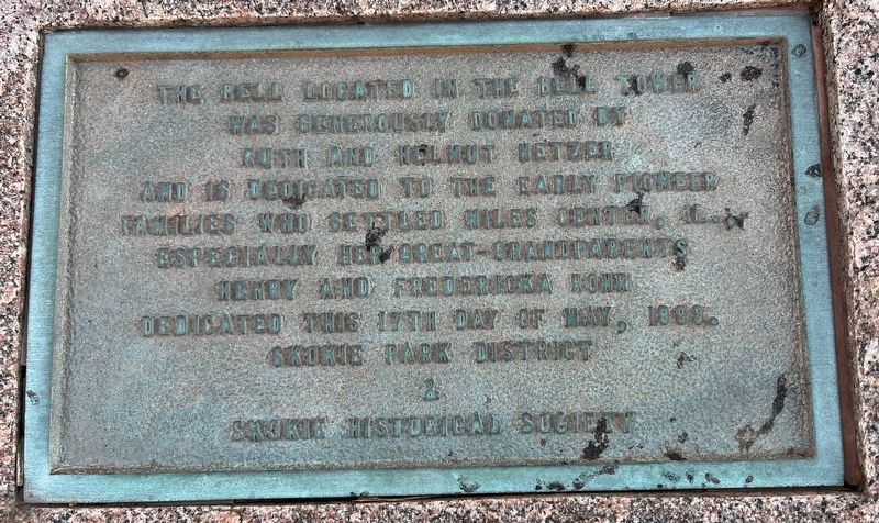 Bell tower plaque image. Click for full size.