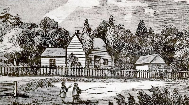 Credit Mission Village, ca 1830s image. Click for full size.