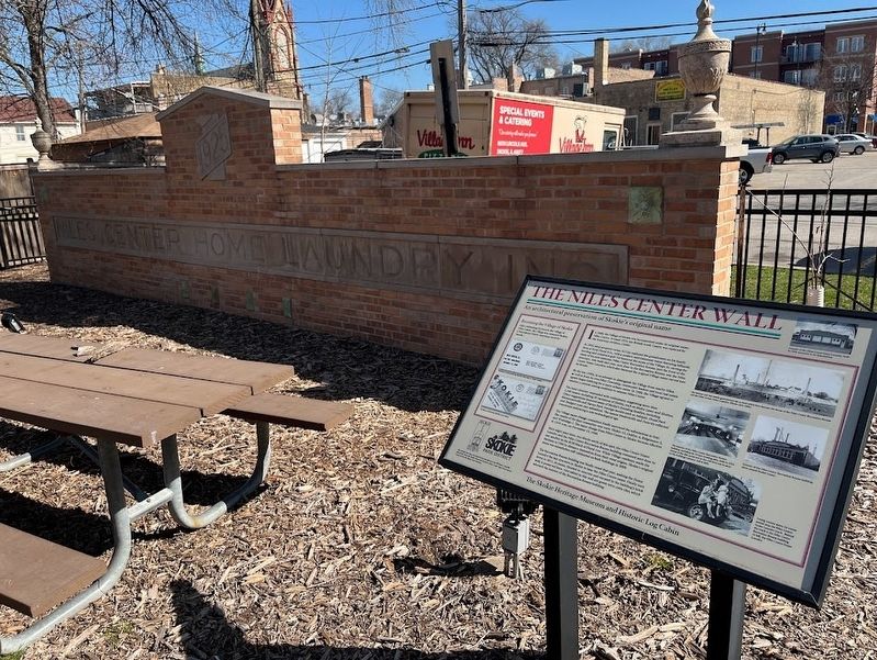 The Niles Center Wall Marker. Click for full size. The Niles Center Wall Marker image. Click for full size.