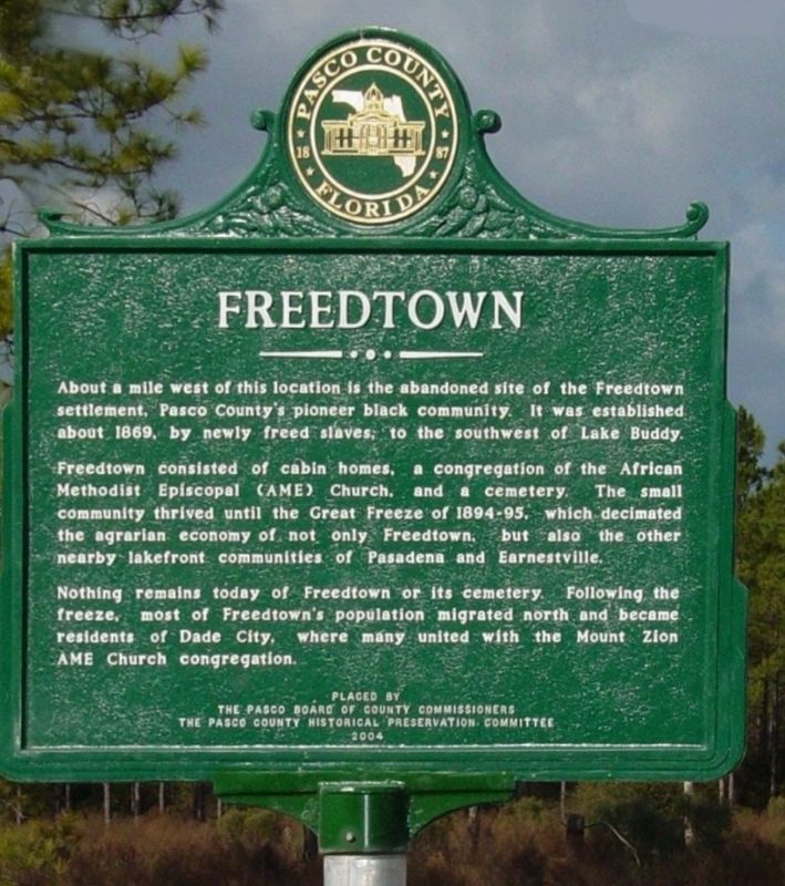 Freedtown Marker. Click for full size. Freedtown Marker image. Click for full size.