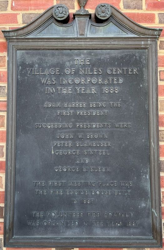 Village of Niles Center Marker. Click for full size. Village of Niles Center Marker image. Click for full size.