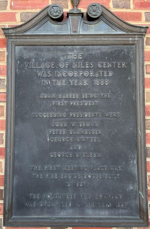 Village of Niles Center Marker image. Click for full size.