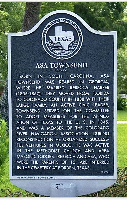 Asa Townsend Marker image. Click for full size.
