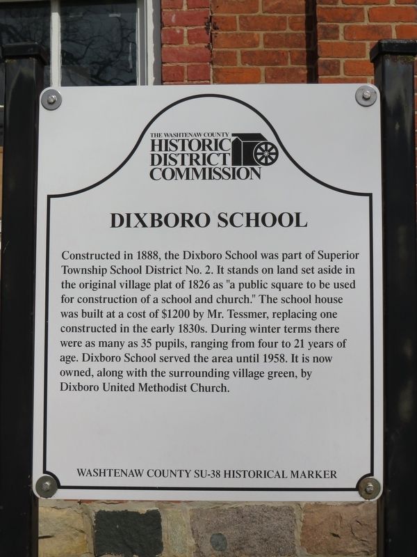Dixboro School Marker image. Click for full size.