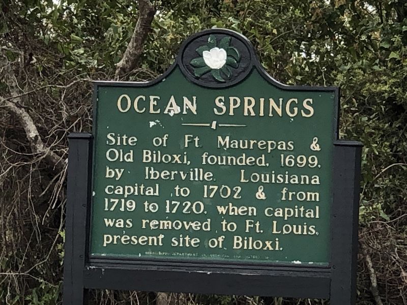 Ocean Springs Marker. Click for full size. Ocean Springs Marker image. Click for full size.