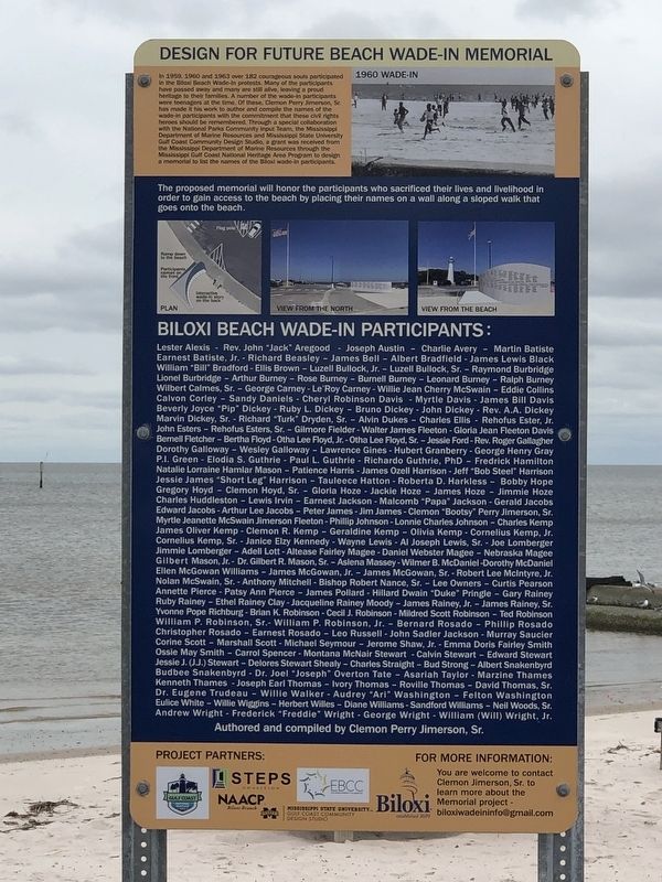 Biloxi Beach Wade-Ins Memorial Marker image. Click for full size.