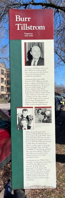 Burr Tillstrom Marker. Click for full size. Burr Tillstrom Marker image. Click for full size.