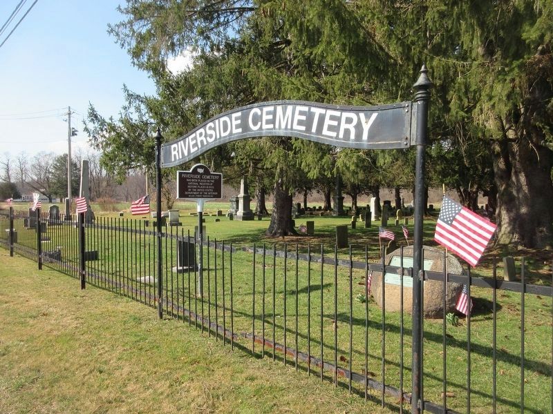 Riverside Cemetery Marker. Click for full size. Riverside Cemetery Marker image. Click for full size.