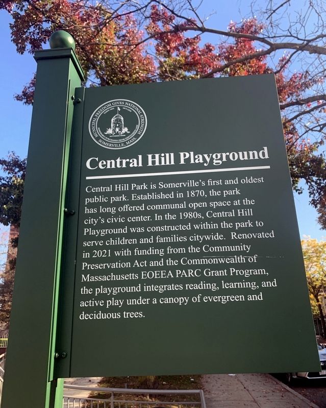Central Hill Playground Marker image. Click for full size.