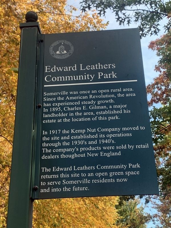 Edward Leathers Community Park Marker image. Click for full size.