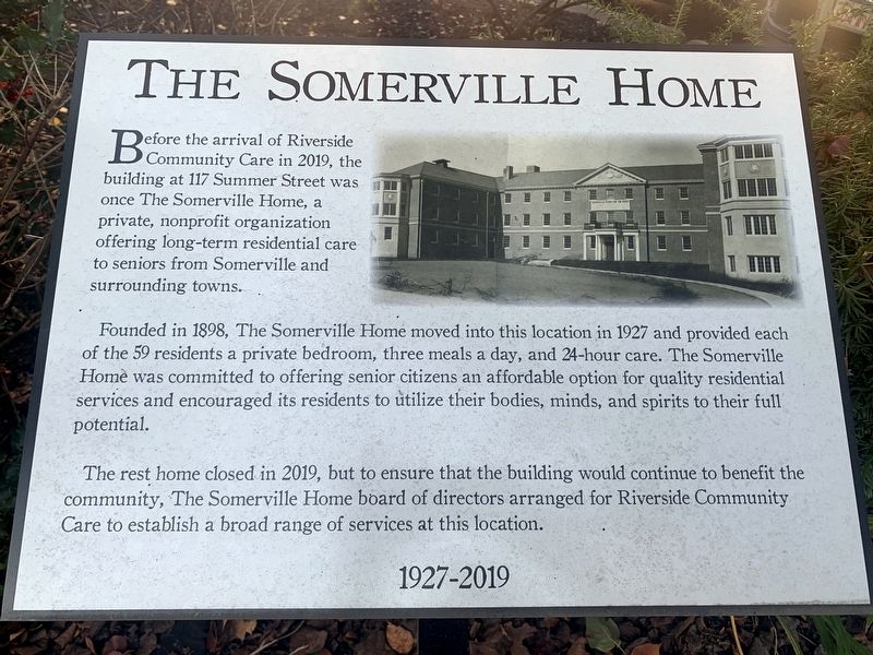 The Somerville Home Marker image. Click for full size.
