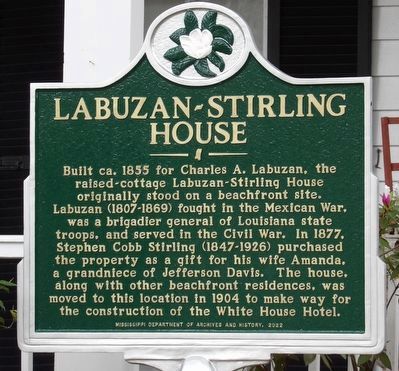 Labuzon-Stirling House Marker. Click for full size. Labuzon-Stirling House Marker image. Click for full size.