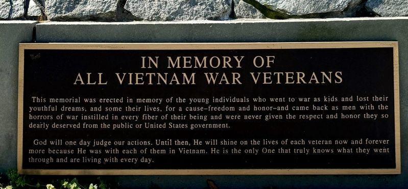 Vietnam War Veterans Memorial Marker image. Click for full size.