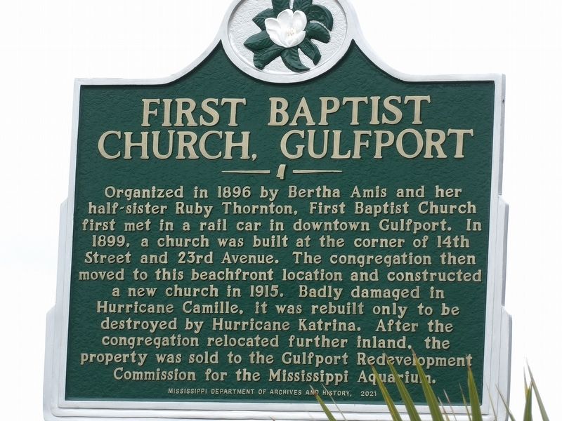First Baptist Church, Gulfport Marker image. Click for full size.