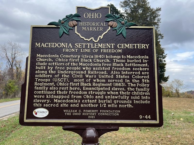 Macedonia Settlement Cemetery Marker image. Click for full size.