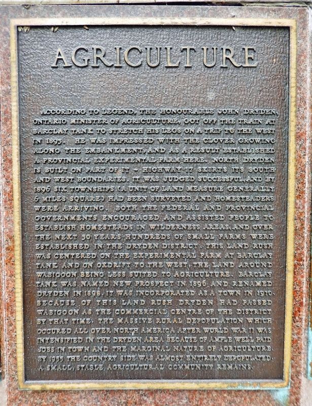 Agriculture Marker image. Click for full size.