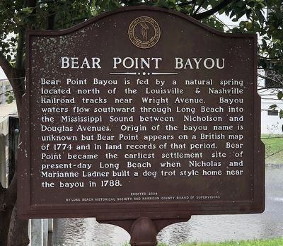 Bear Point Bayou Marker image. Click for full size.