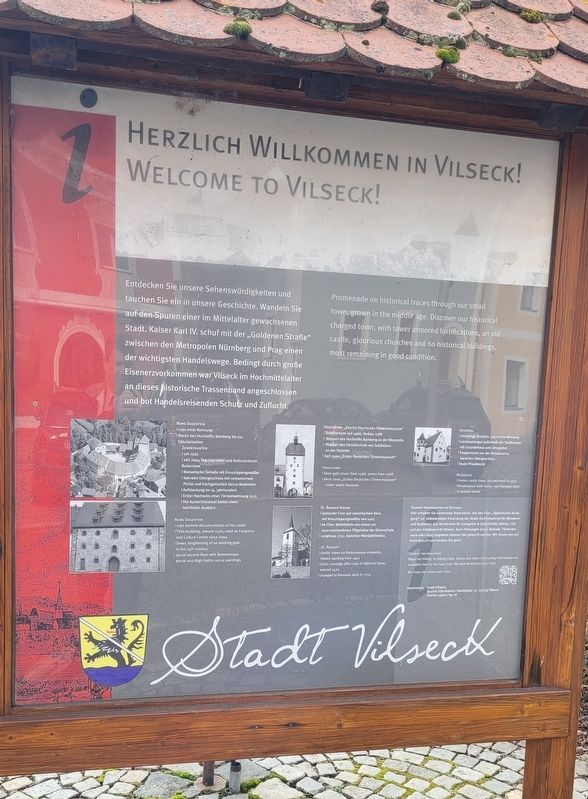 Herzlich Willkommen in Vilseck! / Welcome to Vilseck! Marker image. Click for full size.