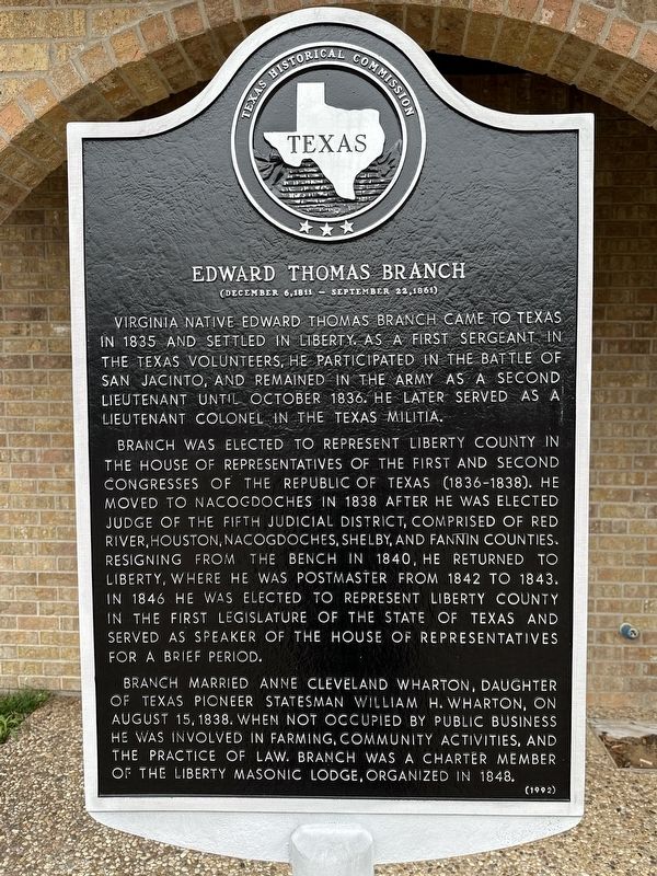 Edward Thomas Branch Marker image. Click for full size.