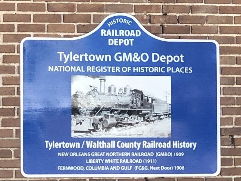Historic Railroad Depot Marker. Click for full size. Historic Railroad Depot Marker image. Click for full size.