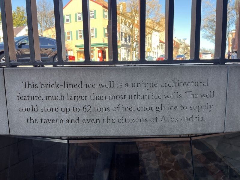 The Gadsby's Tavern Ice Well Marker. Click for full size. The Gadsby's Tavern Ice Well Marker image. Click for full size.