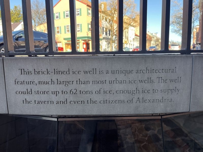 The Gadsby's Tavern Ice Well Marker image. Click for full size.