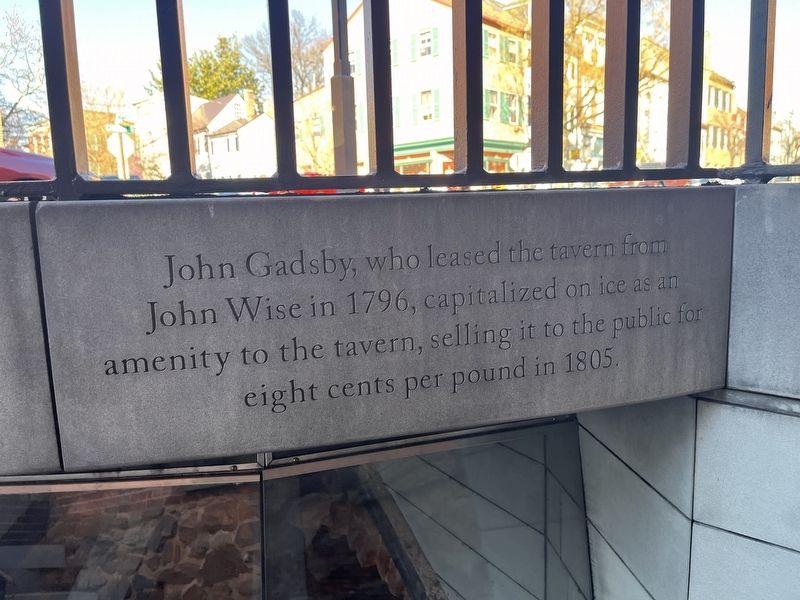 The Gadsby's Tavern Ice Well Marker. Click for full size. The Gadsby's Tavern Ice Well Marker image. Click for full size.
