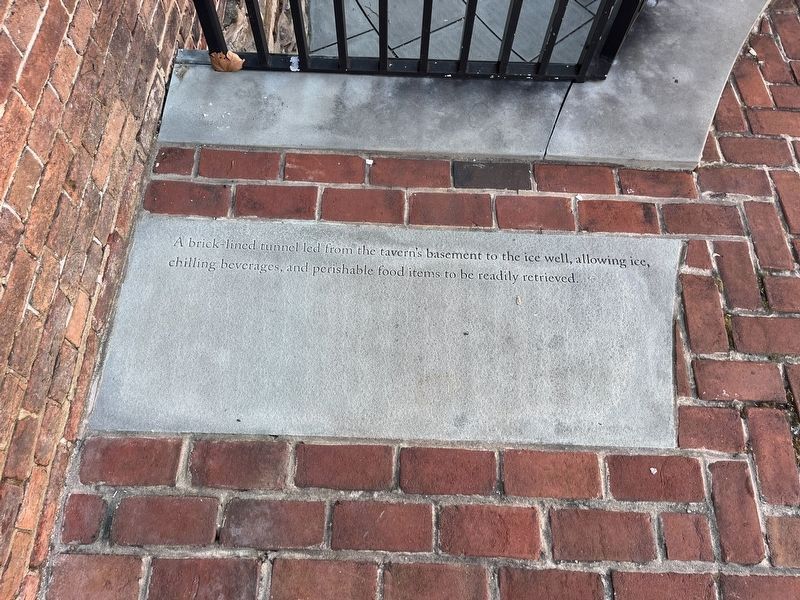 The Gadsby's Tavern Ice Well Marker [on the sidewalk] image. Click for full size.