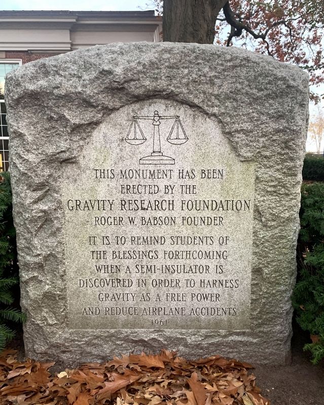 Gravity Research Foundation Marker image. Click for full size.