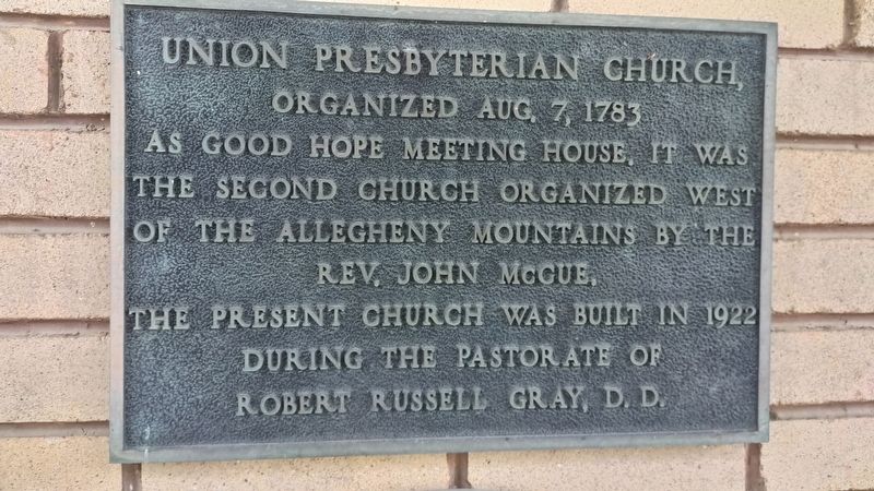 Union Presbyterian Church Marker. Click for full size. Union Presbyterian Church Marker image. Click for full size.