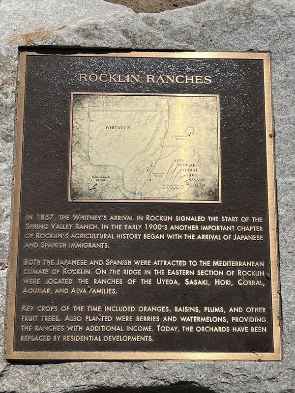 Rocklin Ranches Marker image. Click for full size.