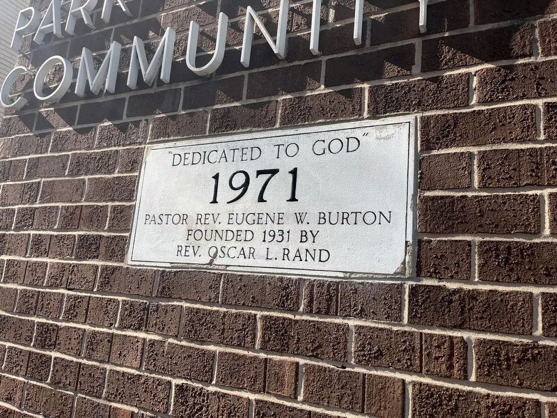 Park Road Community Church Marker image. Click for full size.