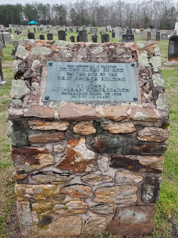 Memorial on the Site of the First Church Building of St John's Lutheran Congregation image. Click for full size.