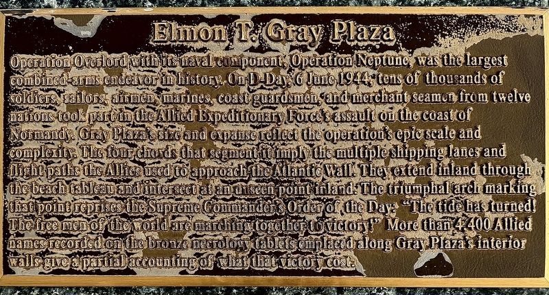 Elmon T. Gray Plaza Marker image. Click for full size.