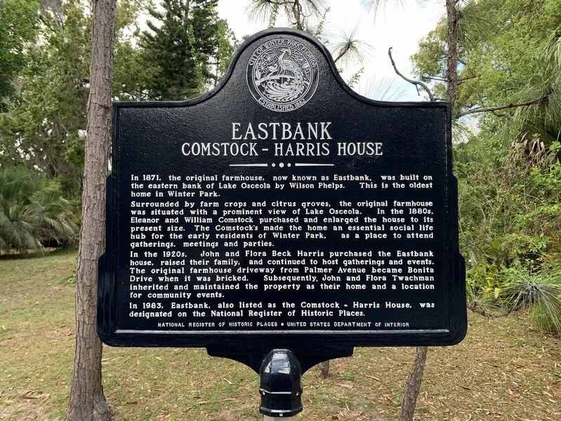 Eastbank - Comstock-Harris House Marker image. Click for full size.